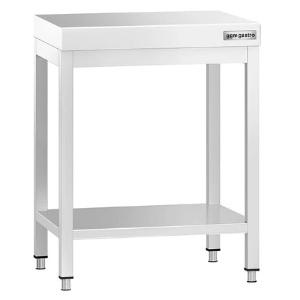 GGM Gastro Commercial Stainless Steel Centre Table PREMIUM - 600x700mm - with Undershelf