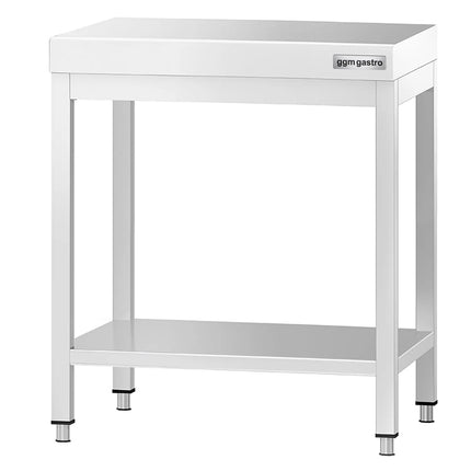 GGM Gastro Commercial Stainless Steel Centre Table PREMIUM - 700x600mm - with Undershelf