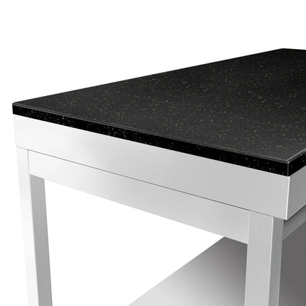 GGM Gastro Commercial Stainless Steel Centre Table PREMIUM - 700x600mm - with Undershelf - with 2 Undershelves - with Granite Worktop
