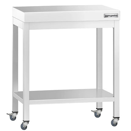 GGM Gastro Commercial Stainless Steel Centre Table PREMIUM - 700x700mm - with Undershelf