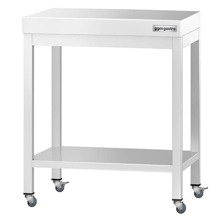 GGM Gastro Commercial Stainless Steel Centre Table PREMIUM - 700x700mm - with Undershelf