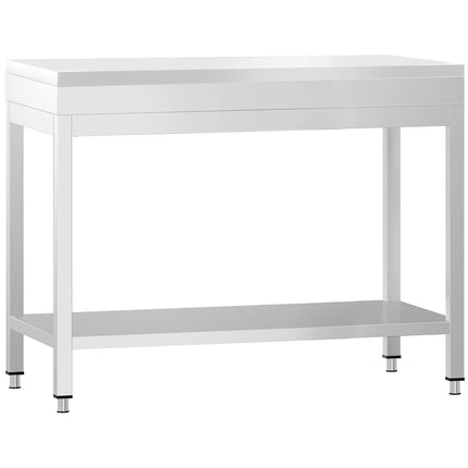 GGM Gastro Commercial Stainless Steel Centre Table PREMIUM - 800x600mm - with Undershelf - with Green/Red/White Chopping Board