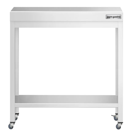 GGM Gastro Commercial Stainless Steel Centre Table PREMIUM - 800x700mm - with Undershelf - with Cross Bracing