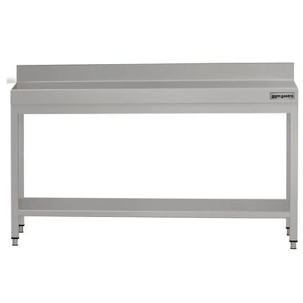 GGM Gastro Commercial Stainless Steel Table with Upstand ECO - 2000x700mm - with Undershelf - with Rear Upstand