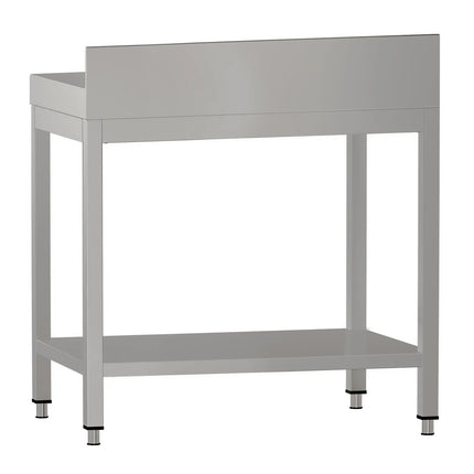 GGM Gastro Commercial Stainless Steel Table with Upstand ECO - 600x700mm - with Undershelf - with Rear Upstand