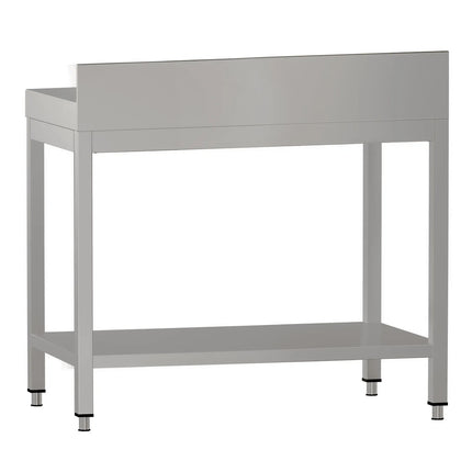 GGM Gastro Commercial Stainless Steel Table with Upstand ECO - 700x600mm - with Undershelf - with Rear Upstand