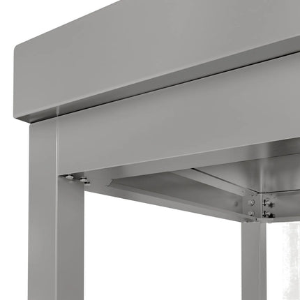 GGM Gastro Commercial Stainless Steel Table with Upstand ECO - 800x600mm - with Undershelf - with Rear Upstand