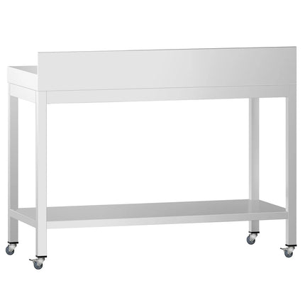 GGM Gastro Commercial Stainless Steel Table with Upstand PREMIUM - 1000x600mm - with Undershelf - with Rear Upstand