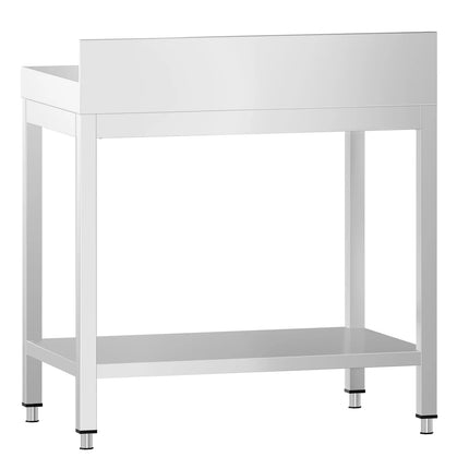 GGM Gastro Commercial Stainless Steel Table with Upstand PREMIUM - 600x600mm - with Undershelf - with Rear Upstand