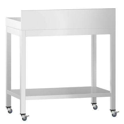 GGM Gastro Commercial Stainless Steel Table with Upstand PREMIUM - 600x700mm - with Undershelf - with Rear Upstand
