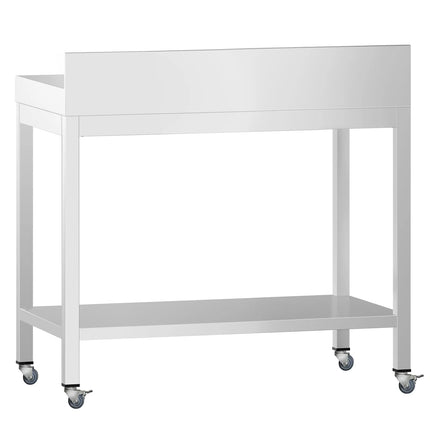 GGM Gastro Commercial Stainless Steel Table with Upstand PREMIUM - 700x700mm - with Undershelf - with Rear Upstand