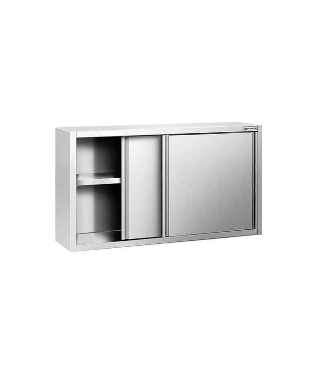 GGM Gastro Commercial Stainless Steel Wall Cabinet / Kitchen Cupboard PREMIUM - 1400x400x800mm - with Sliding Doors
