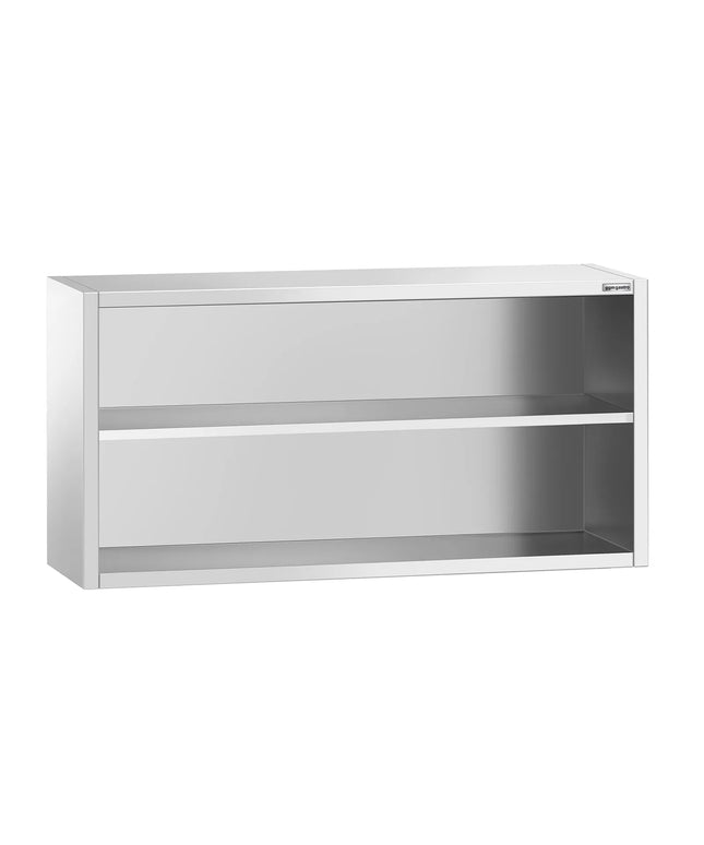 GGM Gastro Commercial Stainless Steel Wall Cabinet / Kitchen Cupboard PREMIUM - 1600x400x800mm - Open Front (no doors)