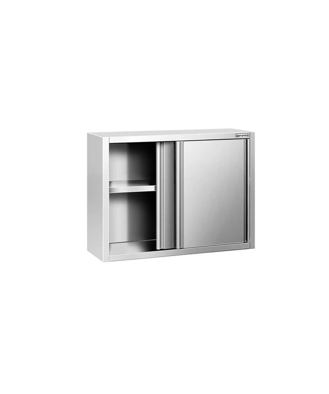 GGM Gastro Commercial Stainless Steel Wall Cabinet / Kitchen Cupboard PREMIUM - 1000x400x800mm - with Sliding Doors