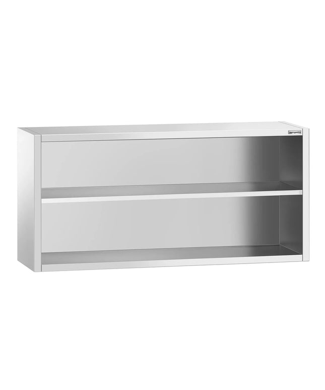 GGM Gastro Commercial Stainless Steel Wall Cabinet / Kitchen Cupboard PREMIUM - 1800x400x800mm - Open Front (no doors)