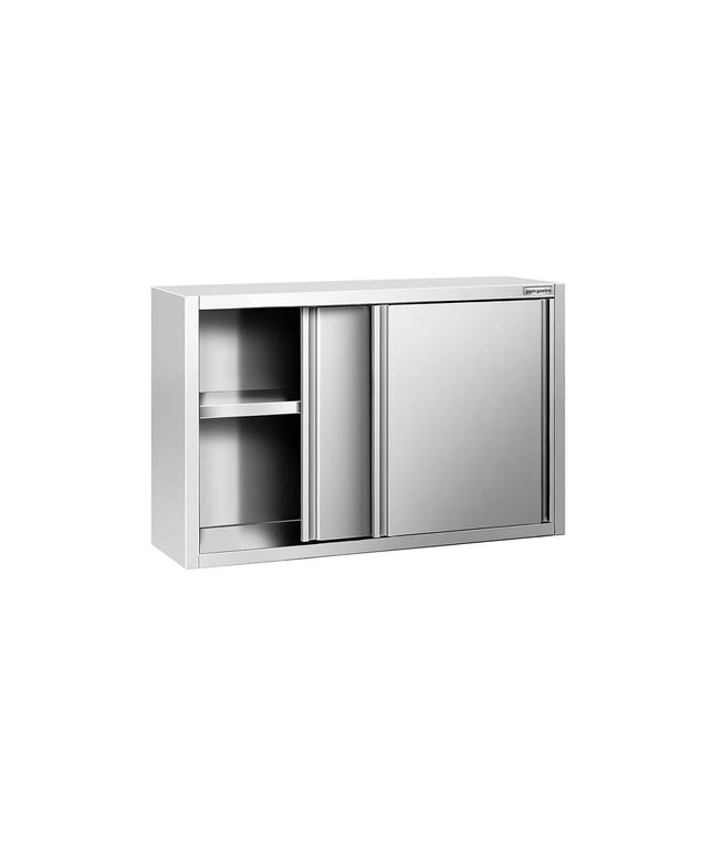 GGM Gastro Commercial Stainless Steel Wall Cabinet / Kitchen Cupboard PREMIUM - 1200x400x800mm - with Sliding Doors