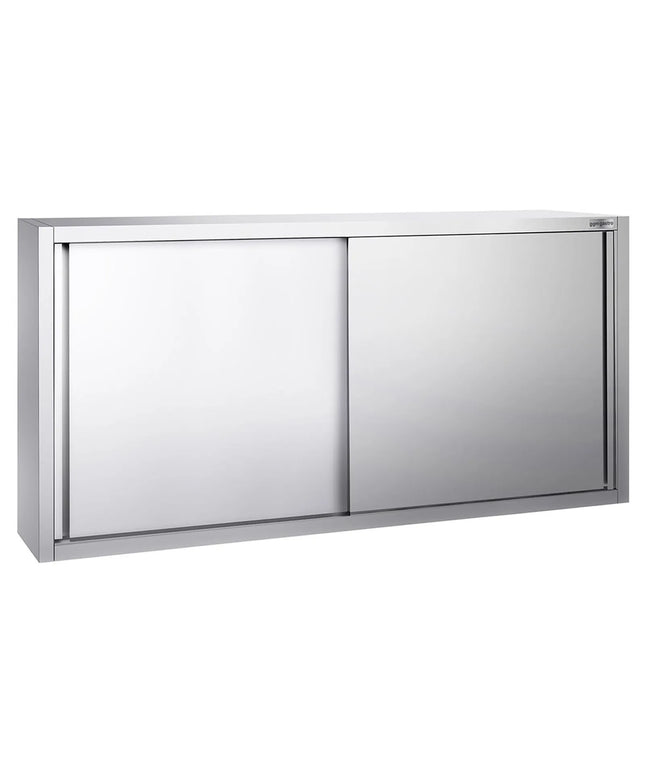 GGM Gastro Commercial Stainless Steel Wall Cabinet / Kitchen Cupboard PREMIUM - 2000x400x1000mm - with Sliding Doors