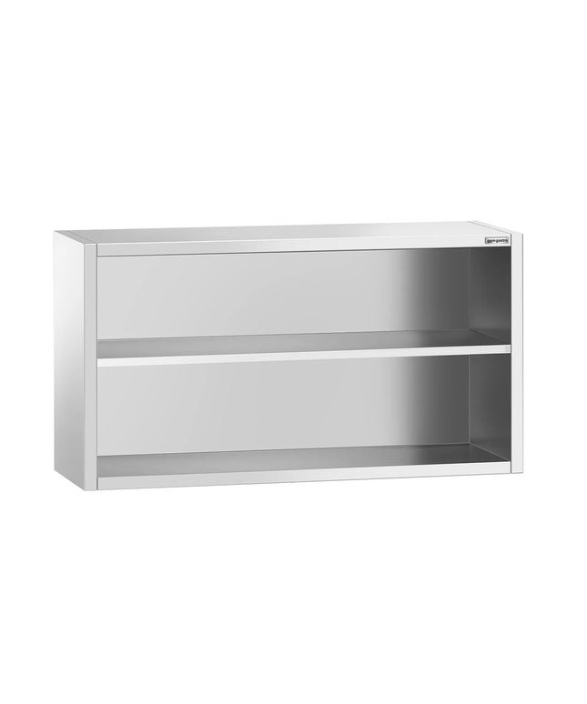 GGM Gastro Commercial Stainless Steel Wall Cabinet / Kitchen Cupboard PREMIUM - 1400x400x800mm - Open Front (no doors)