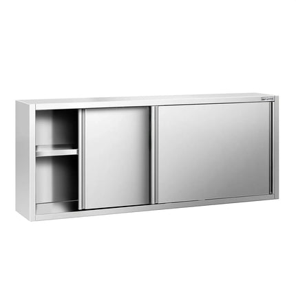 GGM Gastro Commercial Stainless Steel Wall Cabinet / Kitchen Cupboard PREMIUM - 2000x400x800mm - with Sliding Doors