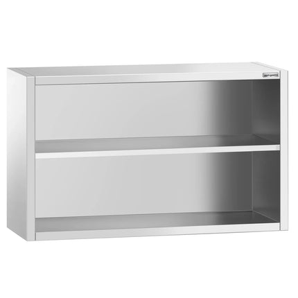 GGM Gastro Commercial Stainless Steel Wall Cabinet / Kitchen Cupboard PREMIUM - 1200x400x800mm - Open Front (no doors)