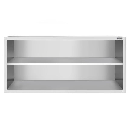 GGM Gastro Commercial Stainless Steel Wall Cabinet / Kitchen Cupboard PREMIUM - 2000x400x800mm - Open Front (no doors)