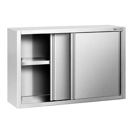 GGM Gastro Commercial Stainless Steel Wall Cabinet / Kitchen Cupboard PREMIUM - 1200x400x800mm - with Sliding Doors