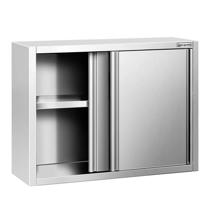 GGM Gastro Commercial Stainless Steel Wall Cabinet / Kitchen Cupboard PREMIUM - 1000x400x800mm - with Sliding Doors