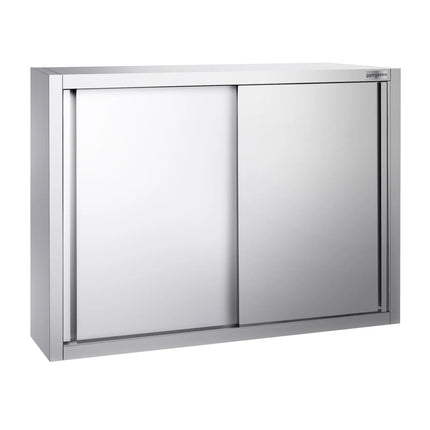 GGM Gastro Commercial Stainless Steel Wall Cabinet / Kitchen Cupboard PREMIUM - 1000x400x1000mm - with Sliding Doors
