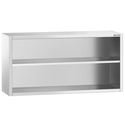 GGM Gastro Commercial Stainless Steel Wall Cabinet / Kitchen Cupboard PREMIUM - 1600x400x800mm - Open Front (no doors)