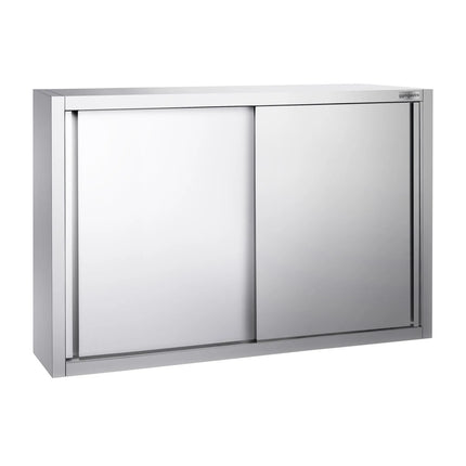 GGM Gastro Commercial Stainless Steel Wall Cabinet / Kitchen Cupboard PREMIUM - 1200x400x1000mm - with Sliding Doors