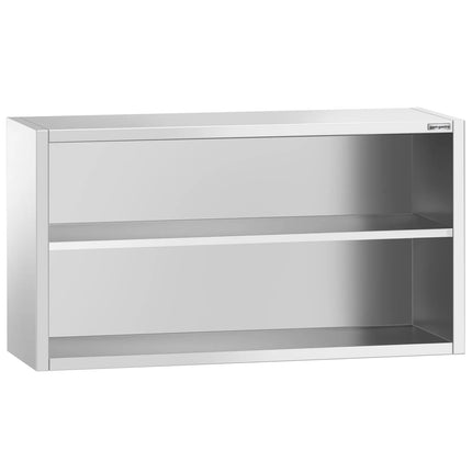 GGM Gastro Commercial Stainless Steel Wall Cabinet / Kitchen Cupboard PREMIUM - 1400x400x800mm - Open Front (no doors)