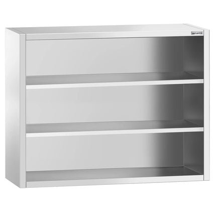 GGM Gastro Commercial Stainless Steel Wall Cabinet / Kitchen Cupboard PREMIUM - 1200x400x1000mm - Open Front (no doors)