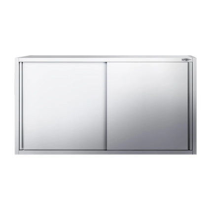 GGM Gastro Commercial Stainless Steel Wall Cabinet / Kitchen Cupboard PREMIUM - 2000x400x1000mm - with Sliding Doors