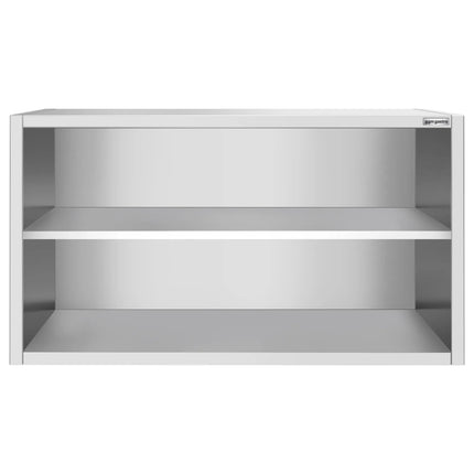 GGM Gastro Commercial Stainless Steel Wall Cabinet / Kitchen Cupboard PREMIUM - 1400x400x800mm - Open Front (no doors)