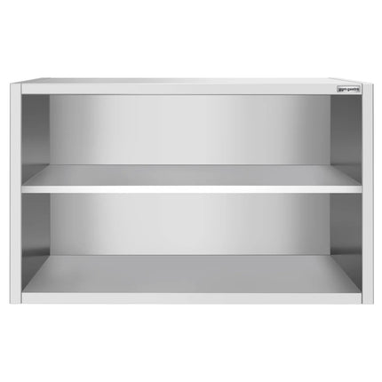 GGM Gastro Commercial Stainless Steel Wall Cabinet / Kitchen Cupboard PREMIUM - 1200x400x800mm - Open Front (no doors)