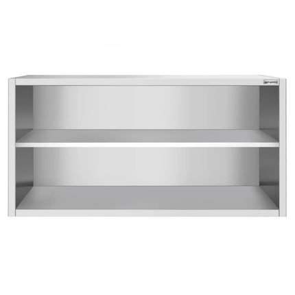 GGM Gastro Commercial Stainless Steel Wall Cabinet / Kitchen Cupboard PREMIUM - 1800x400x800mm - Open Front (no doors)