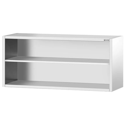 GGM Gastro Commercial Stainless Steel Wall Cabinet / Kitchen Cupboard PREMIUM - 2000x400x800mm - Open Front (no doors)