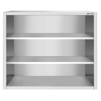 GGM Gastro Commercial Stainless Steel Wall Cabinet / Kitchen Cupboard PREMIUM - 1000x400x1000mm - Open Front (no doors)
