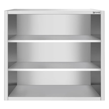 GGM Gastro Commercial Stainless Steel Wall Cabinet / Kitchen Cupboard  PREMIUM - 800x400x1000mm - Open Front