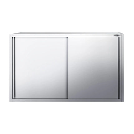 GGM Gastro Commercial Stainless Steel Wall Cabinet / Kitchen Cupboard PREMIUM - 1800x400x1000mm - with Sliding Doors