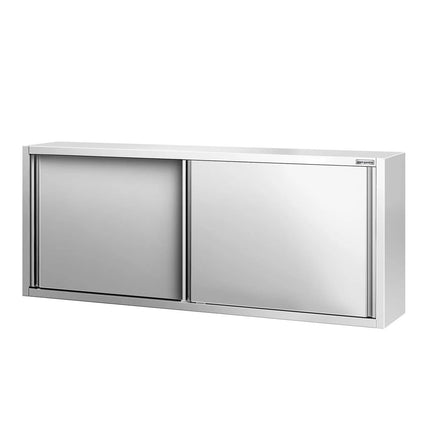 GGM Gastro Commercial Stainless Steel Wall Cabinet / Kitchen Cupboard PREMIUM - 2000x400x800mm - with Sliding Doors