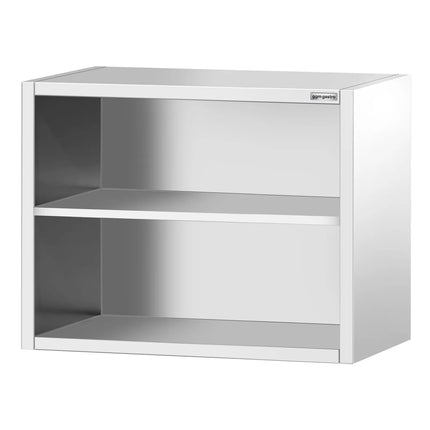 GGM Gastro Commercial Stainless Steel Wall Cabinet / Kitchen Cupboard PREMIUM - 800x400x800mm - Open Front (no doors)