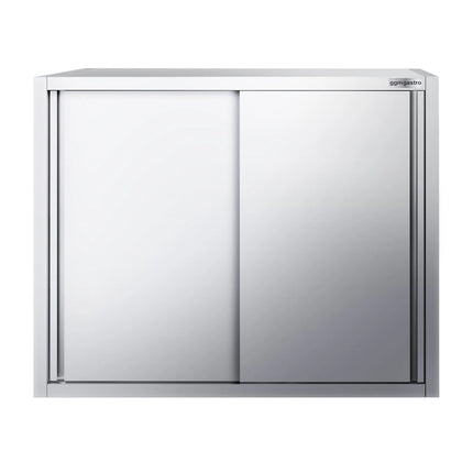 GGM Gastro Commercial Stainless Steel Wall Cabinet / Kitchen Cupboard PREMIUM - 1000x400x1000mm - with Sliding Doors