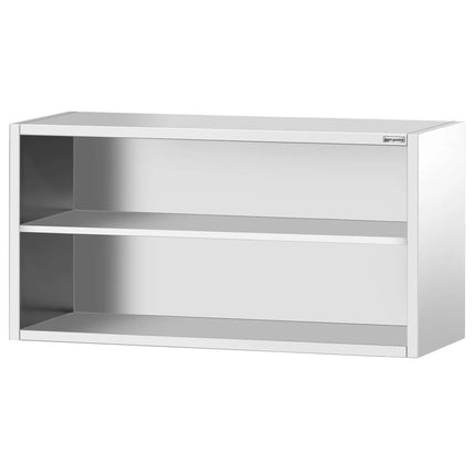 GGM Gastro Commercial Stainless Steel Wall Cabinet / Kitchen Cupboard PREMIUM - 1600x400x800mm - Open Front (no doors)