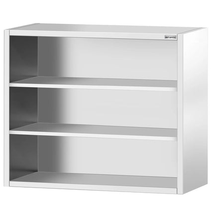 GGM Gastro Commercial Stainless Steel Wall Cabinet / Kitchen Cupboard PREMIUM - 1200x400x1000mm - Open Front (no doors)