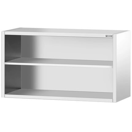 GGM Gastro Commercial Stainless Steel Wall Cabinet / Kitchen Cupboard PREMIUM - 1400x400x800mm - Open Front (no doors)