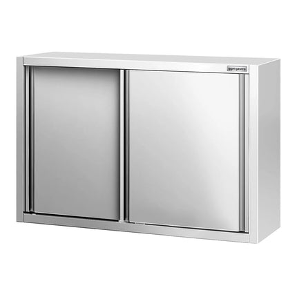 GGM Gastro Commercial Stainless Steel Wall Cabinet / Kitchen Cupboard PREMIUM - 1200x400x800mm - with Sliding Doors