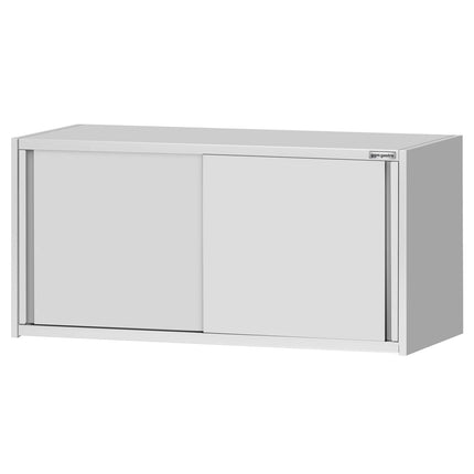 GGM Gastro Commercial Stainless Steel Wall Cupboard ECO - 1400x400x650mm - with Sliding Doors