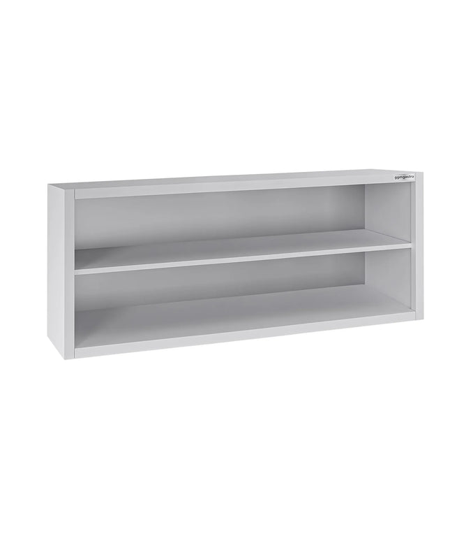 GGM Gastro Commercial Stainless Steel Wall Cupboard ECO - 1600x400x650mm - Open Front (no doors)