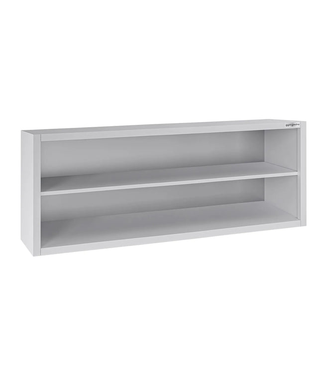 GGM Gastro Commercial Stainless Steel Wall Cupboard ECO - 1800x400x650mm - Open Front (no doors)